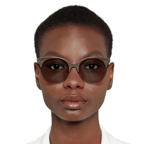 Bottega Veneta Rounded Cat-Eye Sunglasses, Brown | Bronze, NIB - Picture 4 of 16